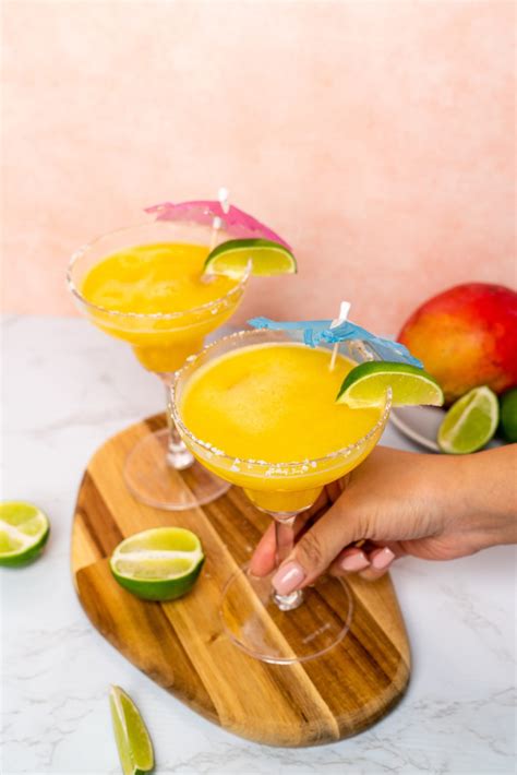 Peach Mango Margaritas With Collagen Perfect For Summer