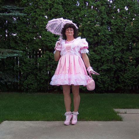 Pin en Pink Satin Adult Baby Dress