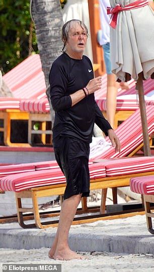 Paul Mccartney 78 Enjoys A Trip To The Beach While His Wife Nancy Shevell 61 In St Barts