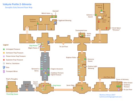 Valkyrie Profile 2 Silmeria Seraphic Gate Floor 2 Map Map For