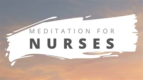 Meditation For Nurses Releasing Fear Youtube