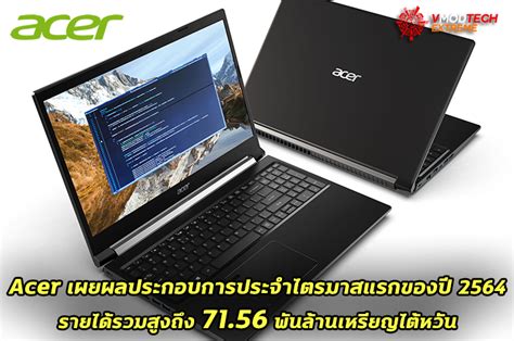 Acer เผยผลประกอบการประจำไตรมาสแรกของปี 2564 รายได้รวมสูงถึง 71.56 พัน ...