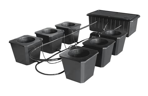 6 Site Bubble Flow Buckets Hydroponic Grow System