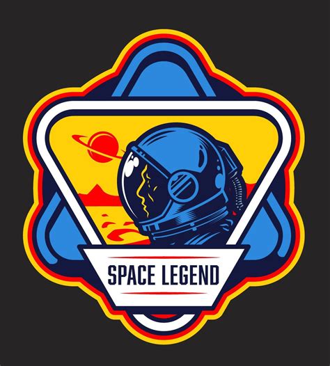 Space Emblems Space Logo Astronaut Art Logo Design Creative