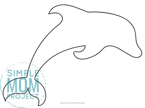 This Free And Easy Dolphin Template Is Ready To Print Give Him To Your