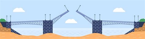 Infrastructure Clipart Cartoon Bridge Design For A Road And River