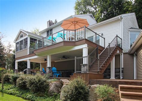 Two Story Deck Traditional Deck Austin By Cornerstone