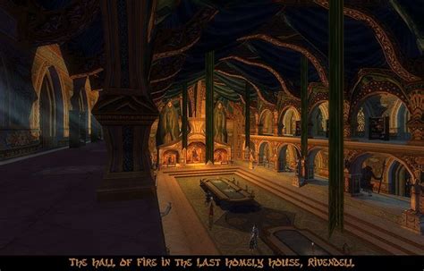 El16 The Hall Of Fire In The Last Homely House Rivendell The Ring