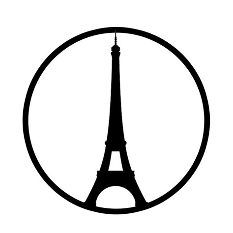 Eiffel Tower Peace Paris Symbol Vinyl Sticker Car Decal