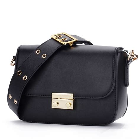 2018 Wide Strap Crossbody Bags For Women Lock Vintage Luxury Handbags