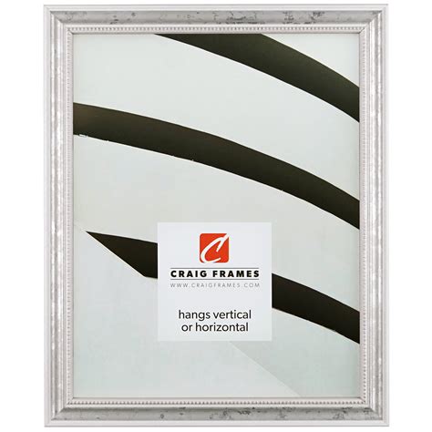 Craig Frames 314wh 16x20 Inch Ornate Picture Frame White And Silver