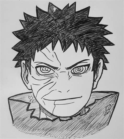 Obito Uchiha Sketch Naruto