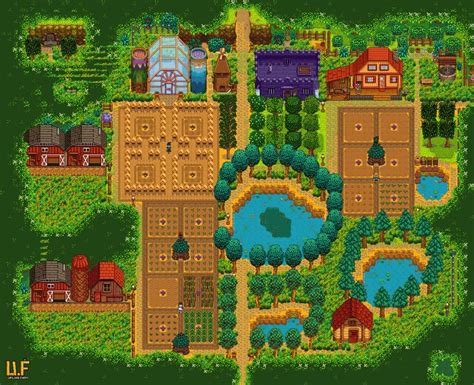 With many more trees and green areas, this is the perfect setup for many different industries in the game. Forest Layout, Year 3 : FarmsofStardewValley (With images ...