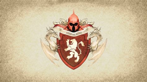 Artwork Paper Coats Of Arms Crest Sigils House Lannister Game Of