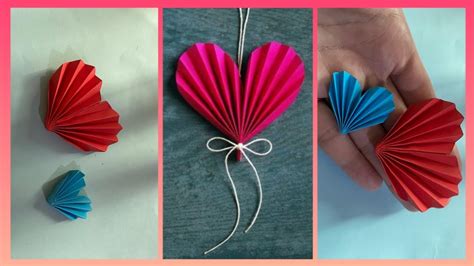Folded Paper Heart Creative Valentine Office Ideas How To Make 3d