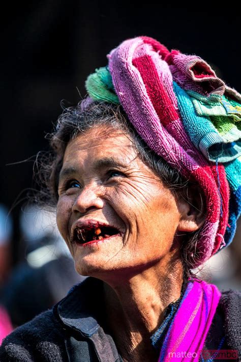 Portrait Of Old Burmese Woman Of Paoh Tribe Myanmar Royalty Free Image