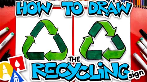 How To Draw The Recycling Symbol Art For Kids Hub