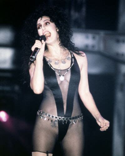 Cher X Photo Stunning Very Revealing Black Costume Tattoo Concert