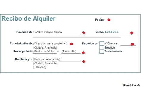 Qué Es La Plantilla De Excel Para Recibo De Alquiler Plantiexcels