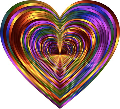 Psychedelic Hearts Tunnel 10 Openclipart