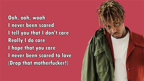 Juice Wrld Scared Of Love Lyrics Youtube