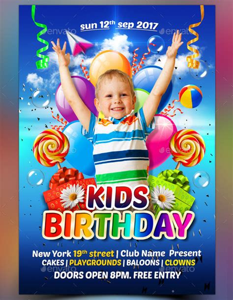 birthday flyer templates word psd ai indesign