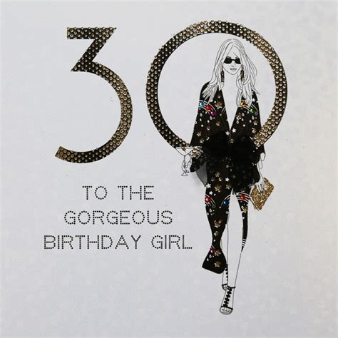 Gorgeous Birthday Girl Handmade 30th Birthday Card Ag13 Tilt Art