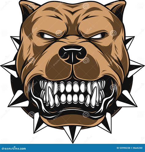 Angry Dog Pitbull Logo Mascot Vector Illustrations