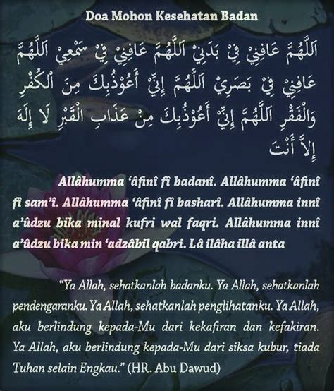 Doa suami isteri yang ringkas ini perlulah diamalkan ketika rumah tangga dihujani pelbagai ujian. Doa Mohon Kesihatan Badan - JunaBlogg