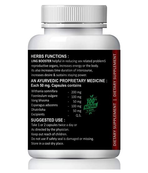 Natural Ling Booster Herbal Capsules Capsule 60 Nos Pack Of 1 Buy