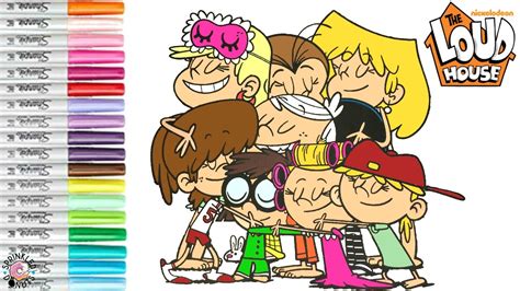 The Loud House Coloring Book Page Pajama Party Lincoln Lori Leni Lola