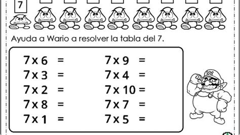 Aprende Las Tablas De Multiplicar Con Super Mario Tu Mejor Amigo Page