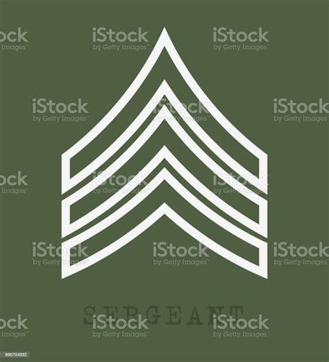 Military Ranks And Insignia Stripes And Chevrons Of Army Stock