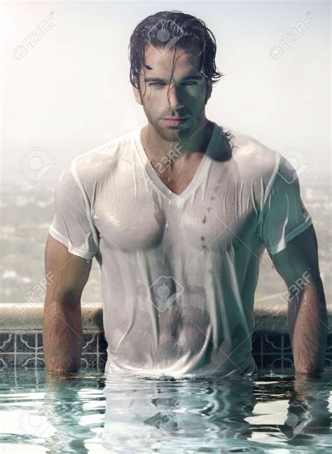 Gorgeous Men In Pools Google Search Wet T Shirt Male Model Men Spa