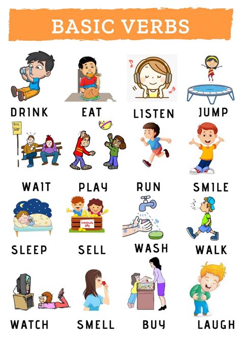 Actividad Interactiva De Basic Verbs Ingles Para Preescolar Verbos