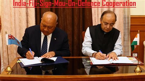 india fiji sign mou on defence youtube