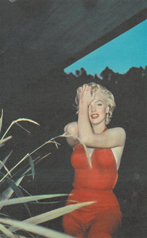 1954 Palm Springs Marilyn En Ensemble Rouge Par Ted Baron Divine