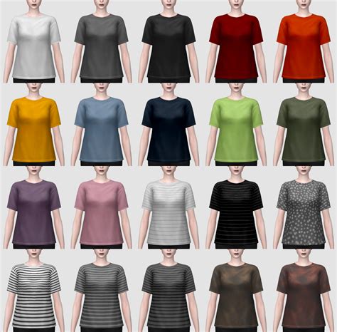 Base T Shirt Female Male Hq Compatible Base Game Compatible Swatches Edits Of EA