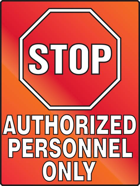 authorized personnel only stop safety sign psa230