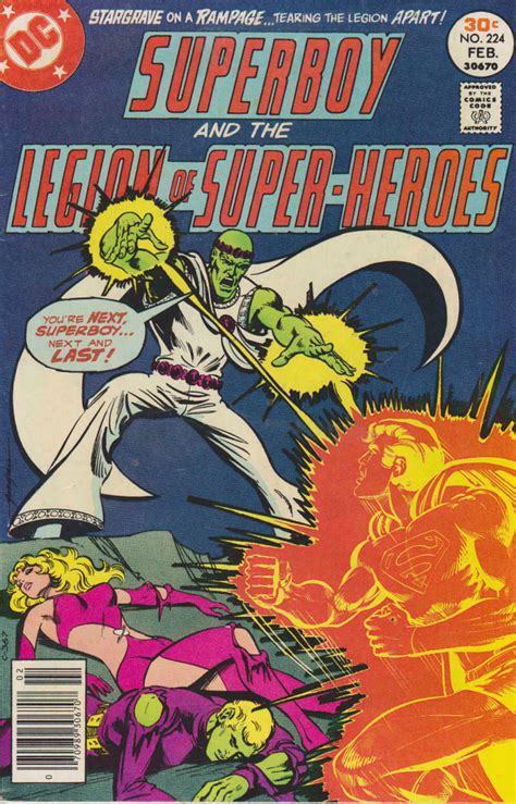 Superboy And The Legion Of Super Heroes 224 Fn Mike Grell Lex Dc