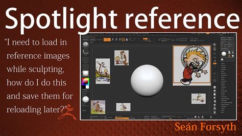 Using The Zbrush Spotlight Feature To Load In Reference Images Youtube