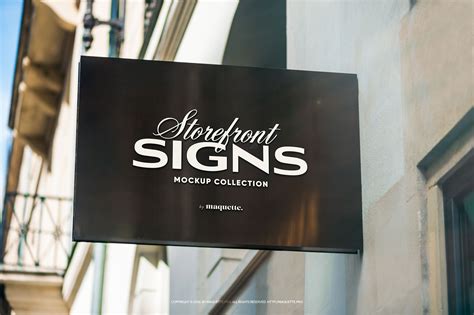store sign psd mockup maquette