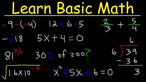 Math Videos How To Learn Basic Arithmetic Fast Online Tutorial