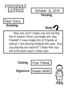 You should also write your own let. Printable Friendly Letter Format | Friendly letter template sample | Printables | Escritura ...