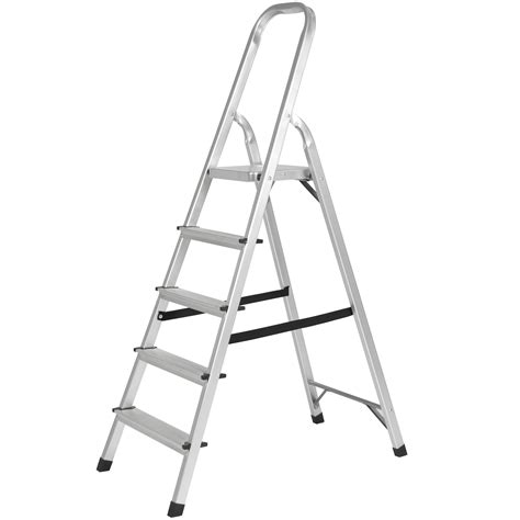 Bcp 300lb 5 Step Foldable Aluminum Ladder Silver 733353561361 Ebay