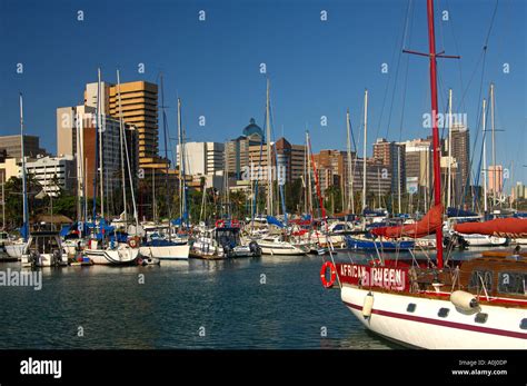 Skyline And Yacht Harbour Durban South Africa Stock Photo Alamy