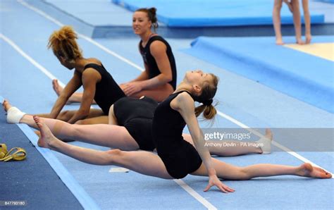 Danusia Francis And Hannah Whelan Stretch As The British Gymnastics