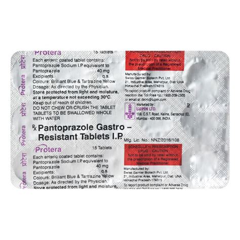 Protera 40mg Tablet 15s Buy Medicines Online At Best Price From