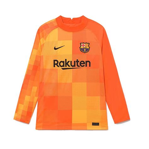 Barcelona Kids Home Goalkeeper Shirt 202122 Official Nike Top