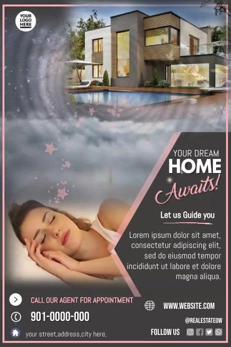 Your Dream Await Realestate Poster Template Postermywall